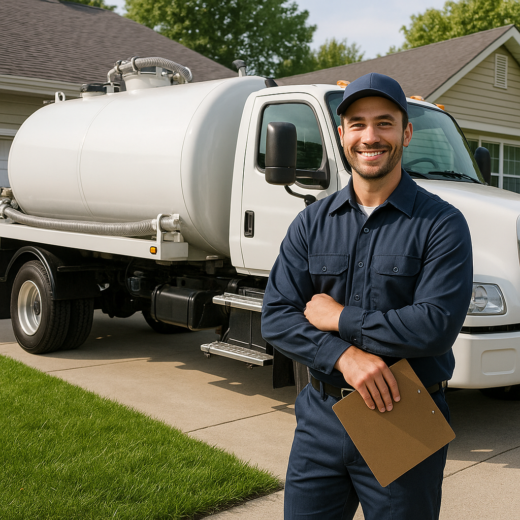 Professional septic service technician ready to help in League City